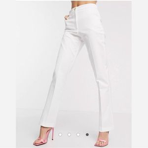 ASOS tapered white suit pants, size 4/S